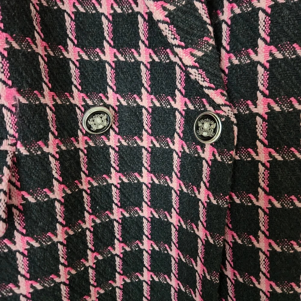 NWT Rachel Zoe | Double Breasted Wool Blend Check Patterned Blazer - Size XL - Picture 5 of 12